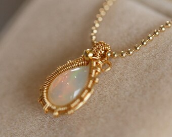 Mirabel Ethiopian Fire Opal Necklace