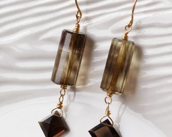 Chanlina Smoky Quartz Dangle Earrings