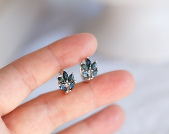 Alitzel Nature Sapphire Hoop Earrings