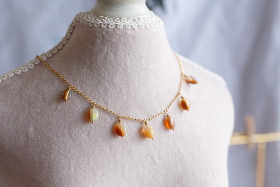 Annika Ethiopia Welo Fire Opal Drop Necklace