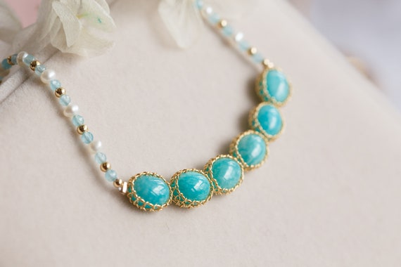 Aubrielle Amazonite Pendant Necklace