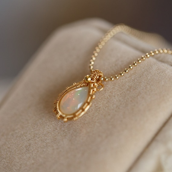 Mirabel Ethiopian Fire Opal Necklace