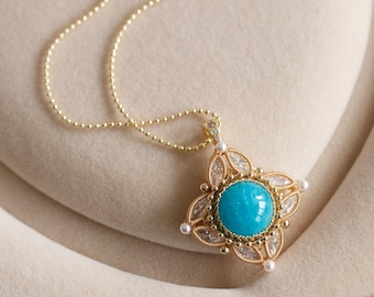 Winifred  Amazonite Pendant Necklace