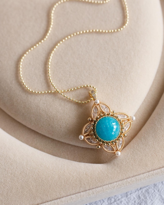 Winifred  Amazonite Pendant Necklace