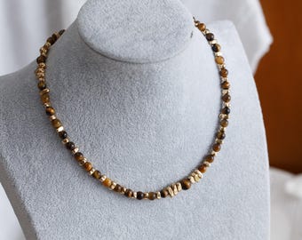 Amelia Tiger's Eye Single String Necklace