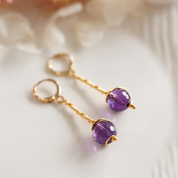 Alice February Stone Amethyst Earrings