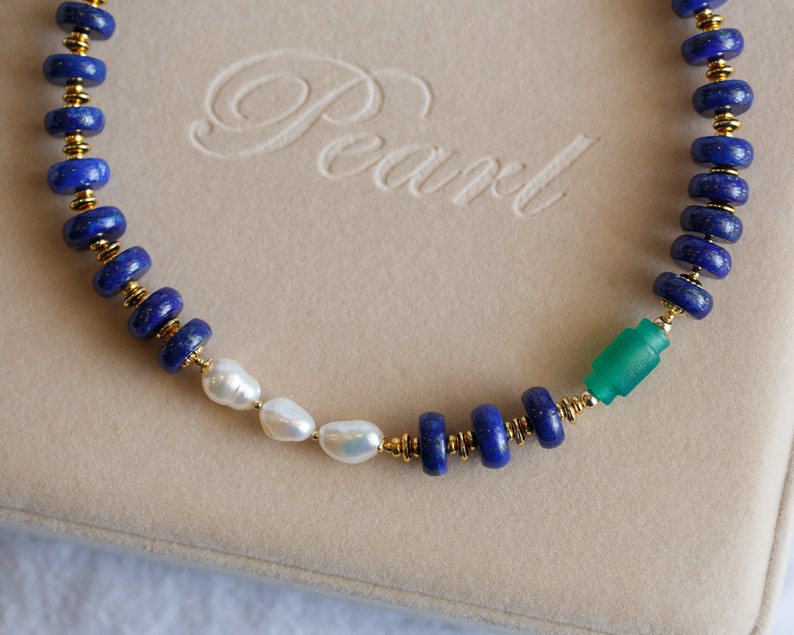 Coventina Lapis Lazuli Choker Necklace image 3