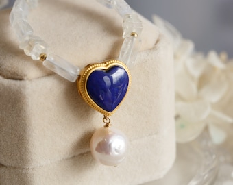 Isla Lapis Lazuli Heart Gemstone Necklace