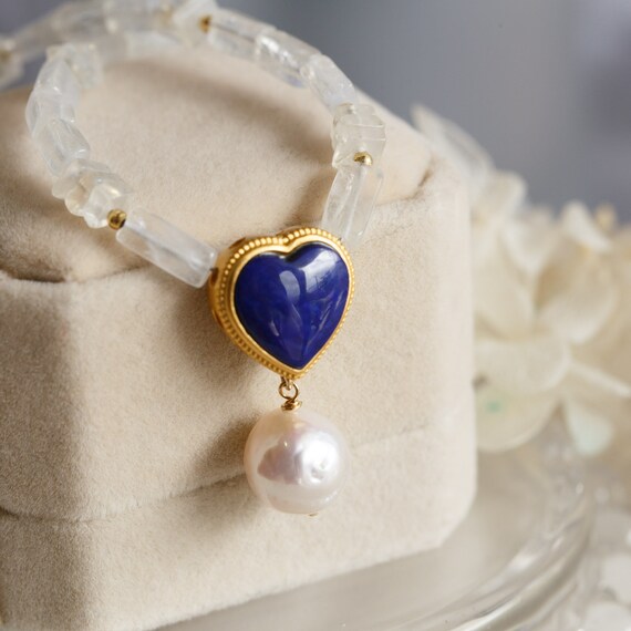 Isla Lapis Lazuli Heart Gemstone Necklace