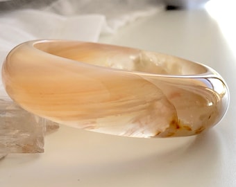 Sakura Cherry Blossom Agate Bangle #28