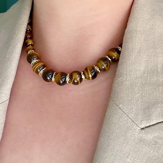 Azari Tiger Eye Choker Necklace