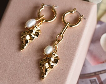 Aida Pearl Multi-Way Hoop Earrings