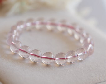 Mozambique Rose Quartz Stretchy Chakra Bracelet