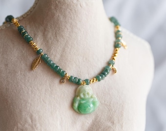 Amanda Jade Buddha Pendant Necklace