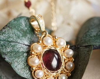 Maia Rubellite Tourmaline Pendant Necklace