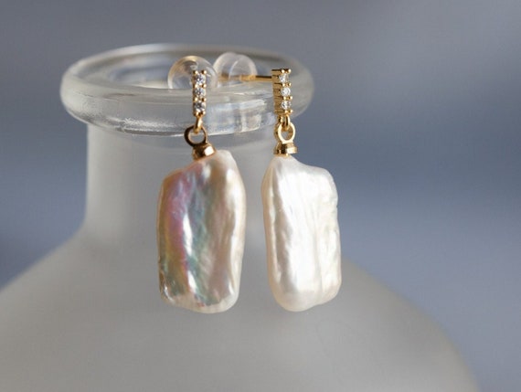 Beeba Natural Baroque Pearl Drop Earrings