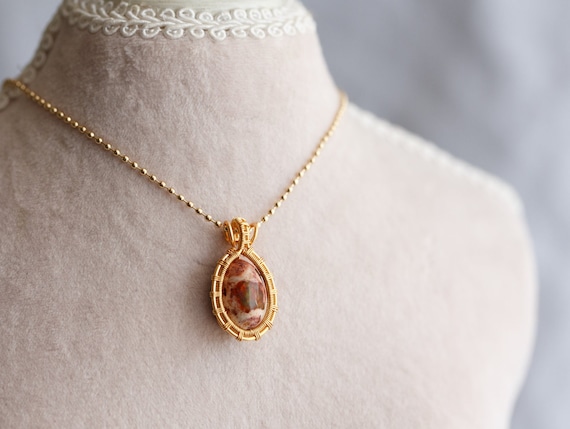 Karina Natural Mexican Fire Opal Pendant Necklace