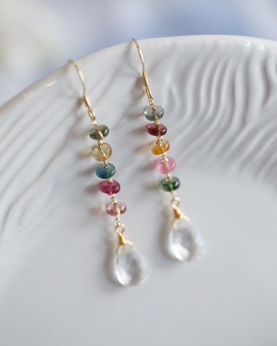 Elyse Tourmaline Crystal Drop Earrings