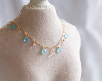 Kynlee Chalcedony Drop Necklace