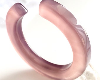 Colourful World! Dark Purple Agate Bangle #A42