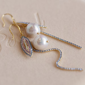 Romina Baroque Pearl Drop Boucles d’oreilles