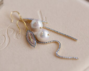 Romina Baroque Pearl Drop Earrings