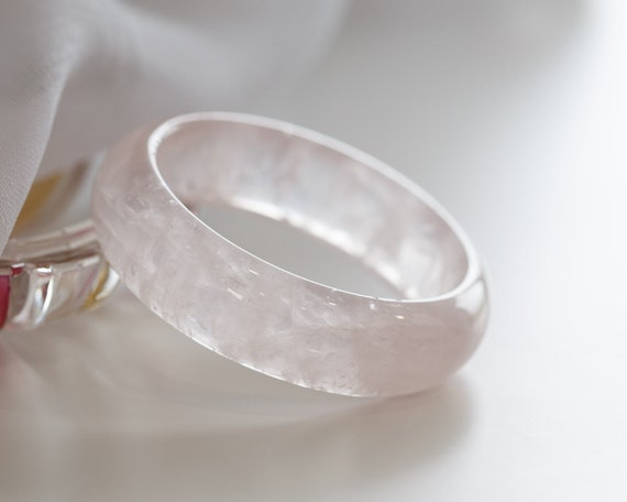 Natural Rose Quartz Crystal Bangle #RQ20
