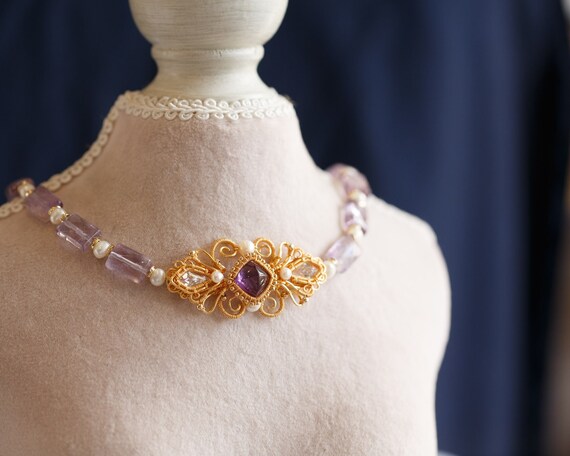 Valery Amethyst Choker Necklace