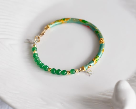 Elswyth Jadeite FeiCui Enamel Bracelet