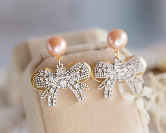 Ayleen Bowknot Pearl Stud Earrings