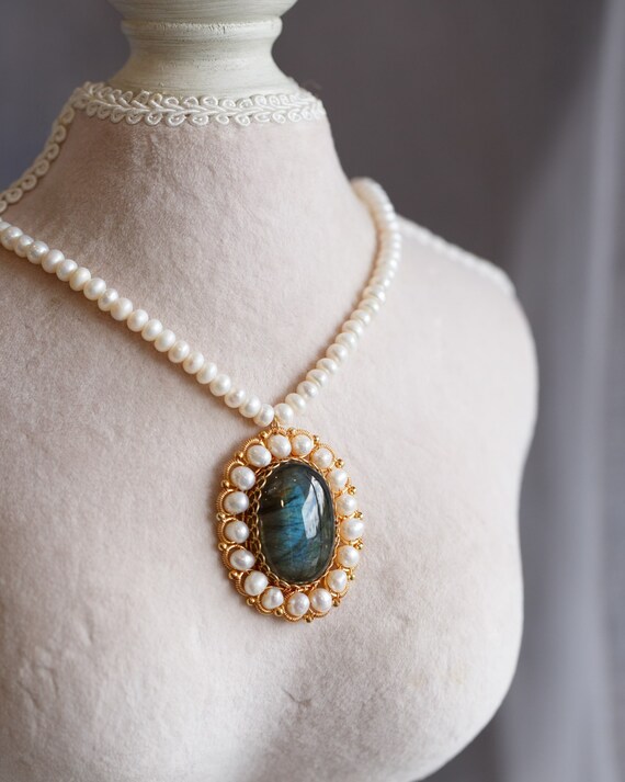 Alivia Labradorite Pearl Necklace