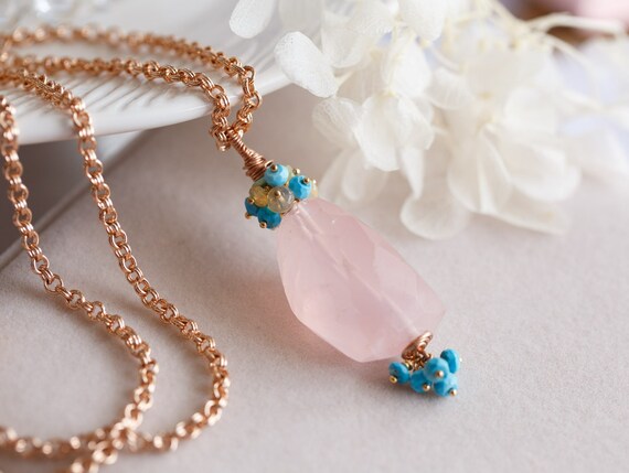 Milana Rose Quartz Gemstone Necklace