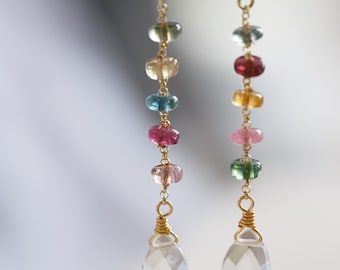 Elyse Tourmaline Crystal Drop Earrings