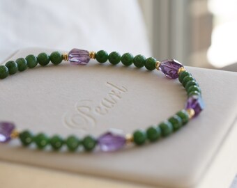 Adhara Jade and Amethyst Choker Necklace
