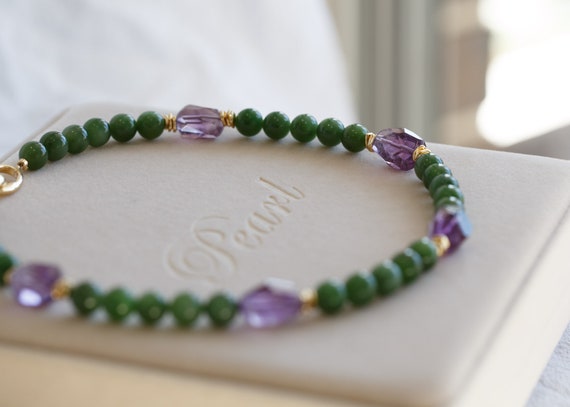 Adhara Jade and Amethyst Choker Necklace