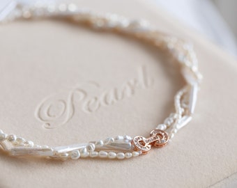 Bailee Baroque Pearl Twisted Choker Necklaces