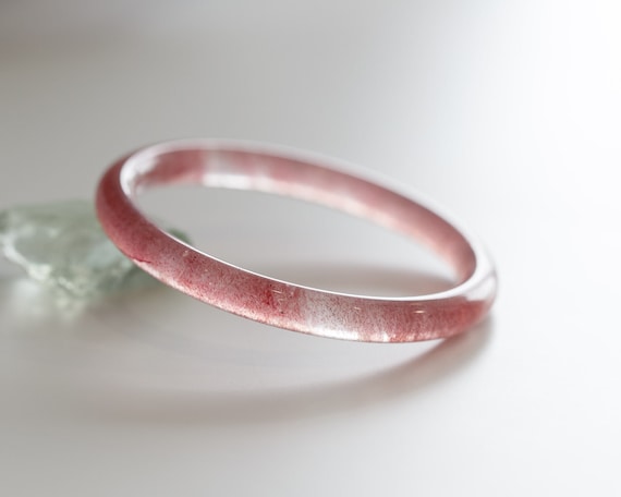 Strawberry Quartz Crystal Bangle #SQ16