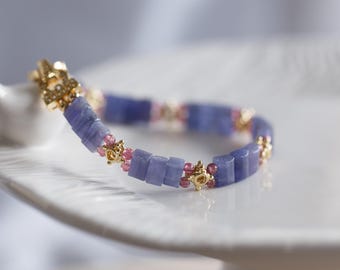 Godiva Tanzanite Gemstone Bangle Bracelet