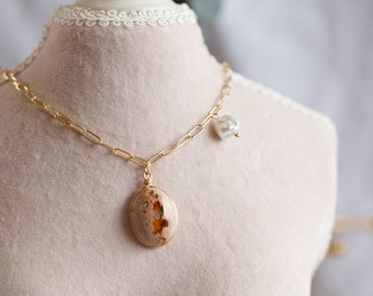 Isabella Mexican Fire Opal Pendant Necklace