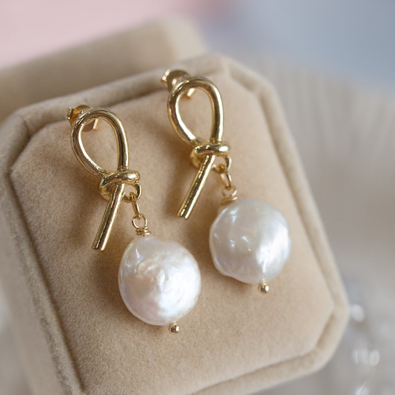 Colette Pearl Bowknot Earrings