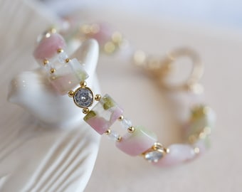 Gemma Bi-Colour Tourmaline Bangle Bracelet