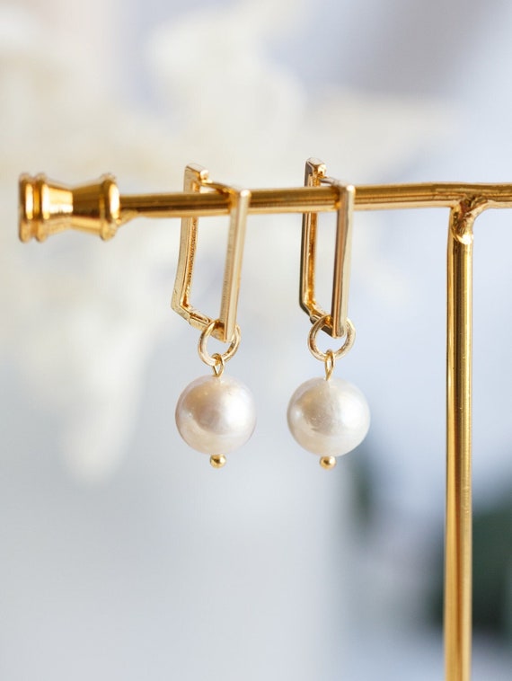 Henley Multi-Way Square Gold Hoop Earrings