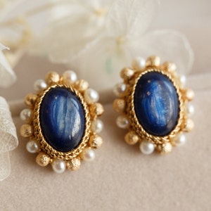 Meara Blue Kyanite Gemstone Stud Earrings