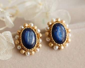 Meara Blue Kyanite Gemstone Stud Earrings