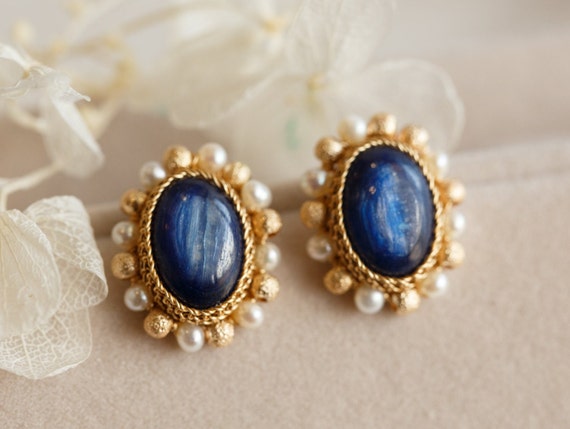 Meara Blue Kyanite Gemstone Stud Earrings