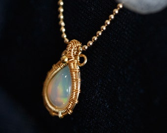Mirabel Ethiopian Fire Opal Necklace