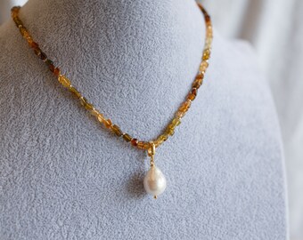 Elodie Brown Sugar Tourmaline Necklace