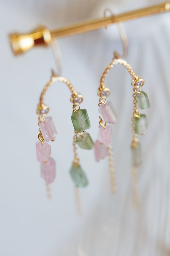 Zuri Tourmaline Tassel Earrings