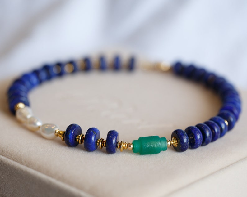 Coventina Lapis Lazuli Choker Necklace image 1