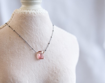 Amabella Bicolour Tourmaline Crystal Necklace